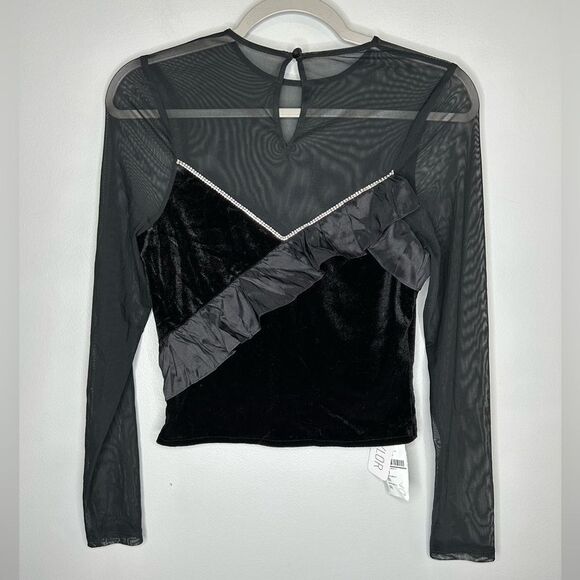 Saylor Dascha Velvet and Mesh Top NWT - Picture 5 of 6